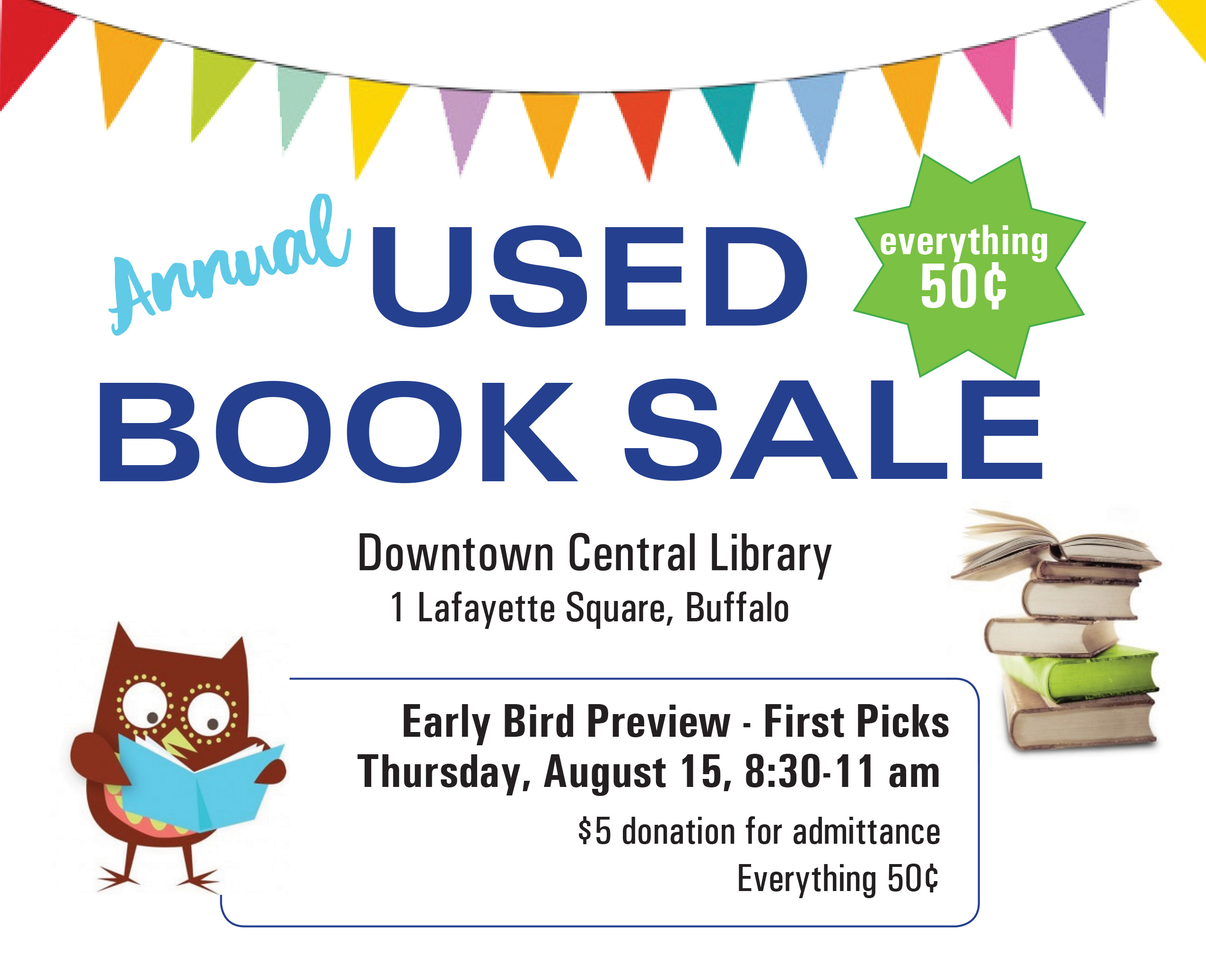 Downtown Central Library Annual Used Book Sale - Buffalo Place
