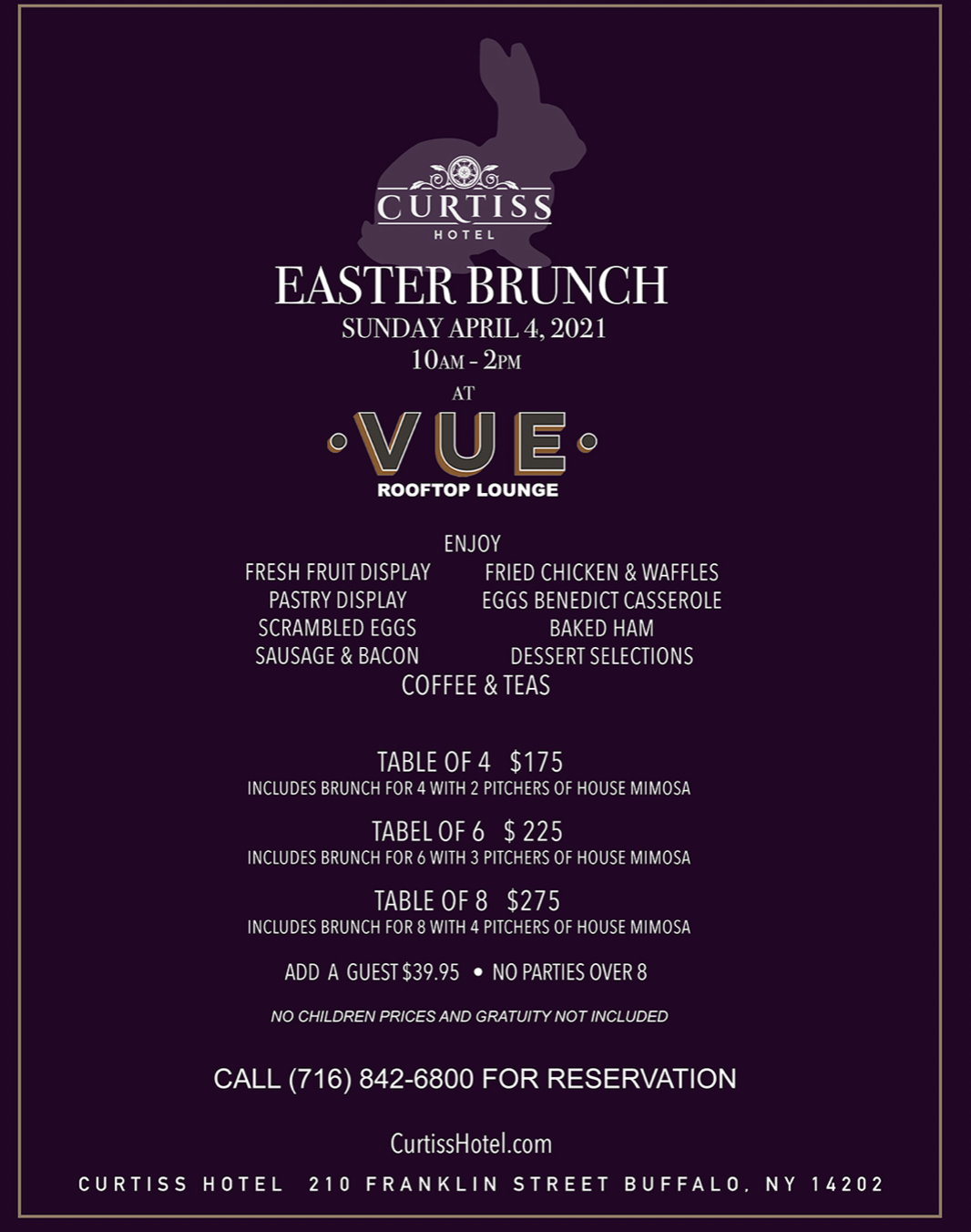 Easter Brunch at The Curtis Hotel Buffalo Place